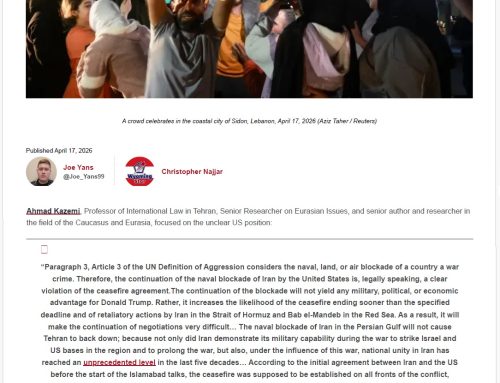 دکتر کاظمی در گفتگو با نشریه امریکایی وایومینگ استار: محاصر دریایی ایران مصداق تجاوز و جنایت جنگی است